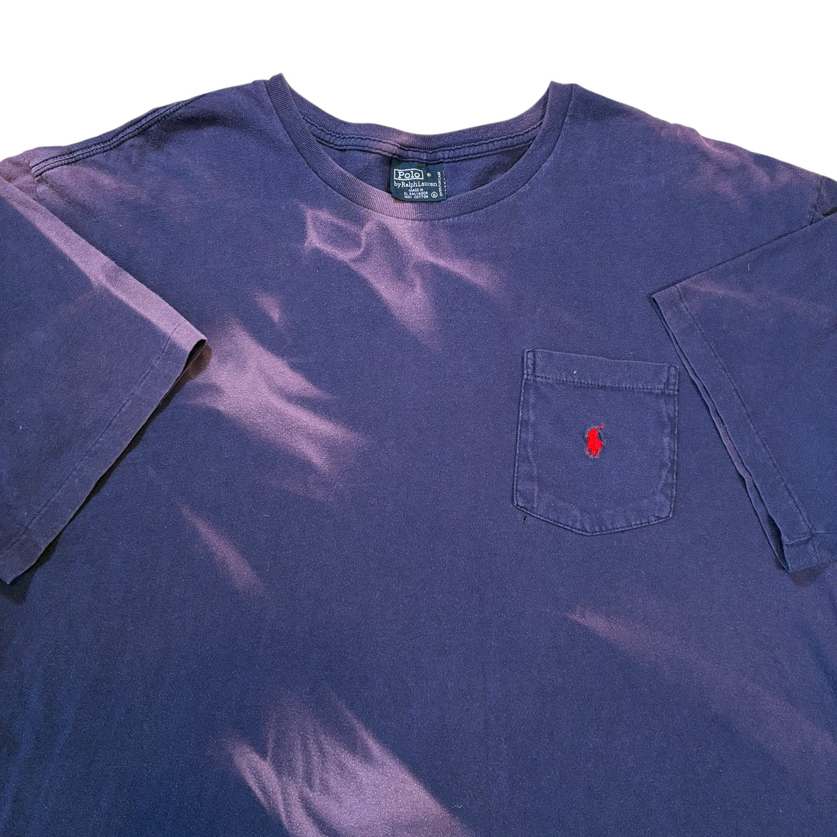 Polo Sun Faded Pocket T shirt Navy Blue XL