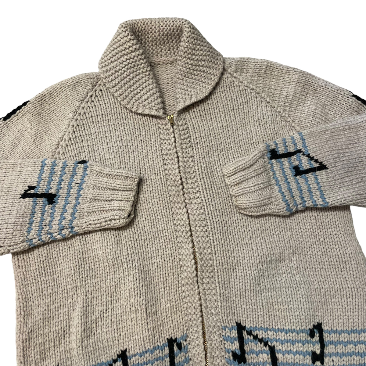 50’s/60’s ‘Rockabilly Dancing’ Music Note Design Cowichan Wool Sweater