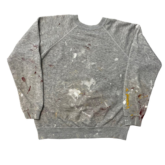 70’s/80’s Paint Splattered Grey Sweatshirt