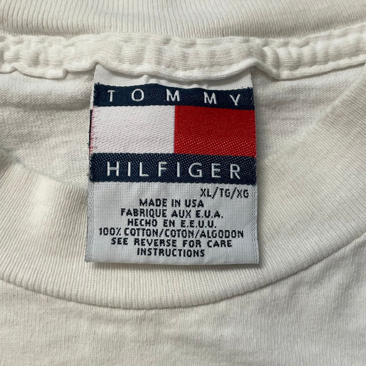 90’s Tommy Hilfiger Big Flag Logo T-Shirt White