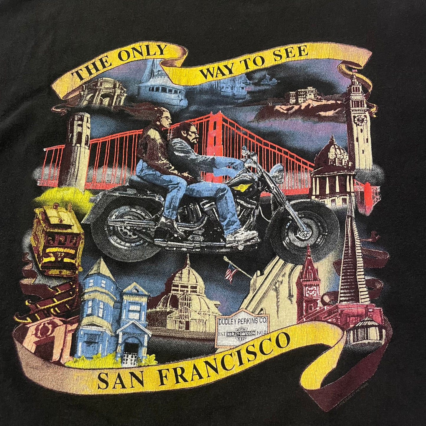 90’s Dudley Perkins ‘Only Way To See San Francisco’ Biker T-Shirt