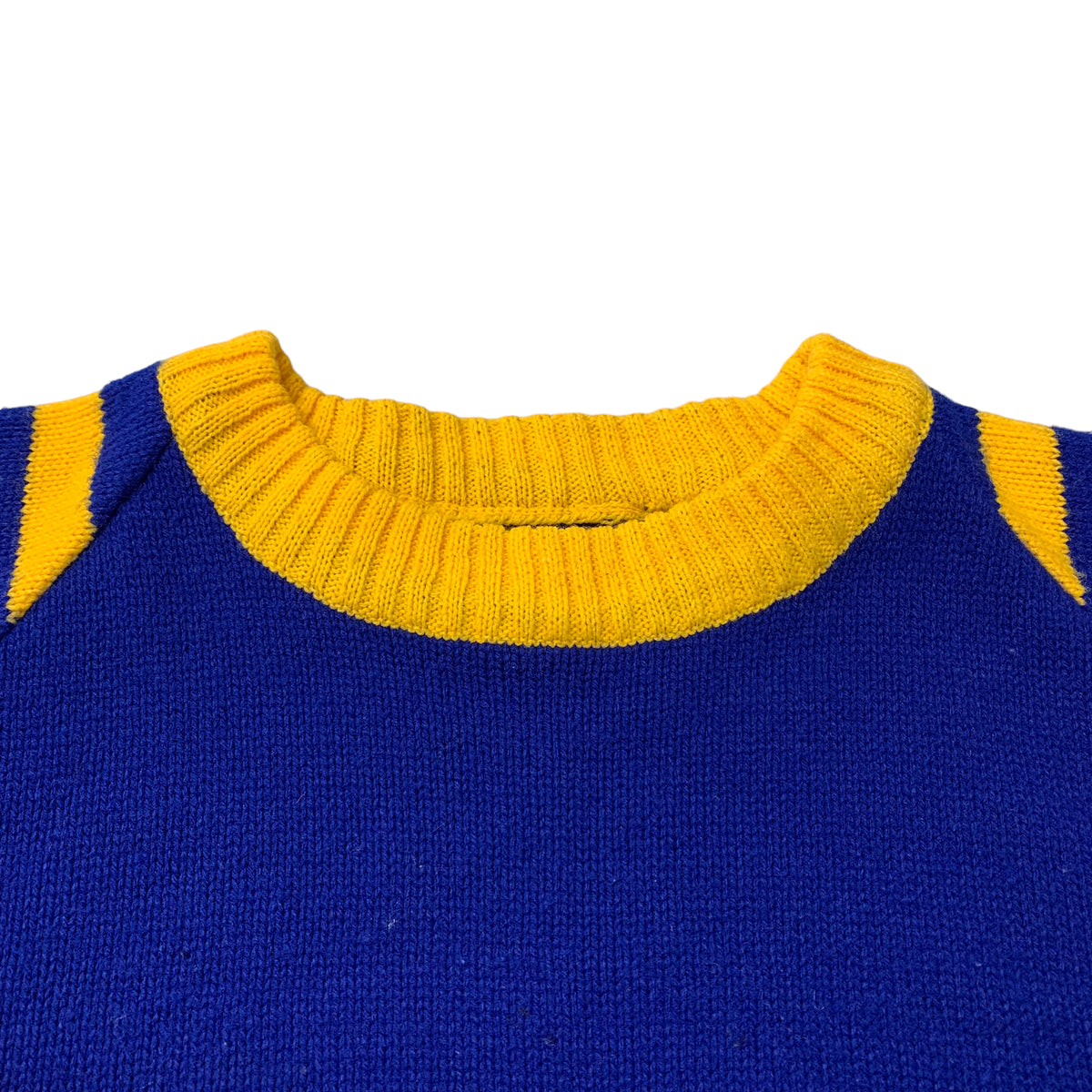 60’s/70’s Two Tone Striped Short Sleeve Knit Sweater