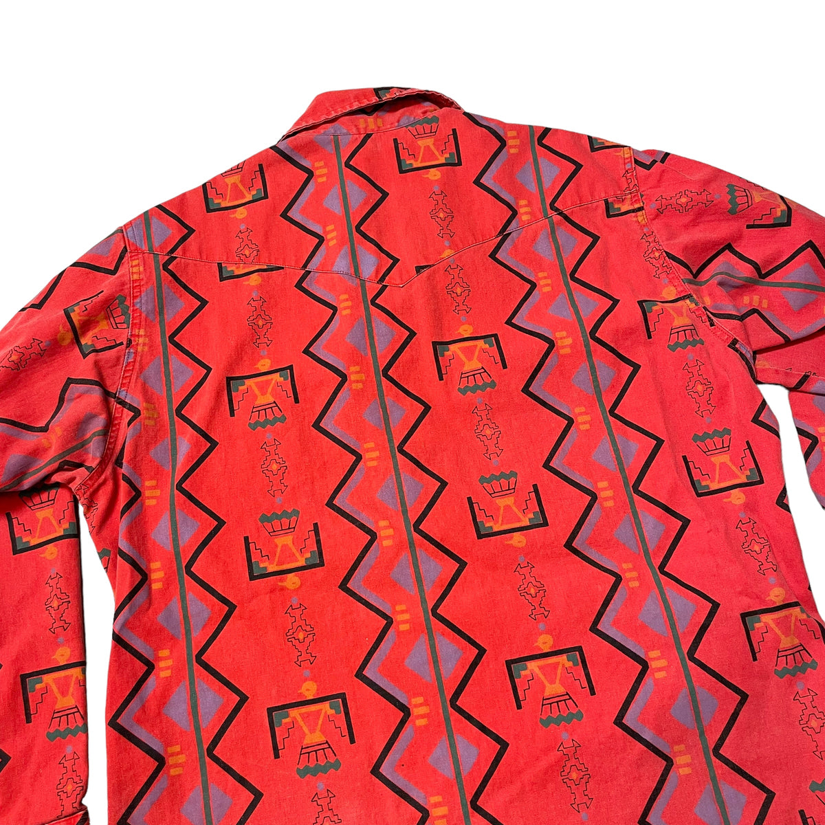 90’s Wrangler Brushpopper Aztec Print Western Shirt