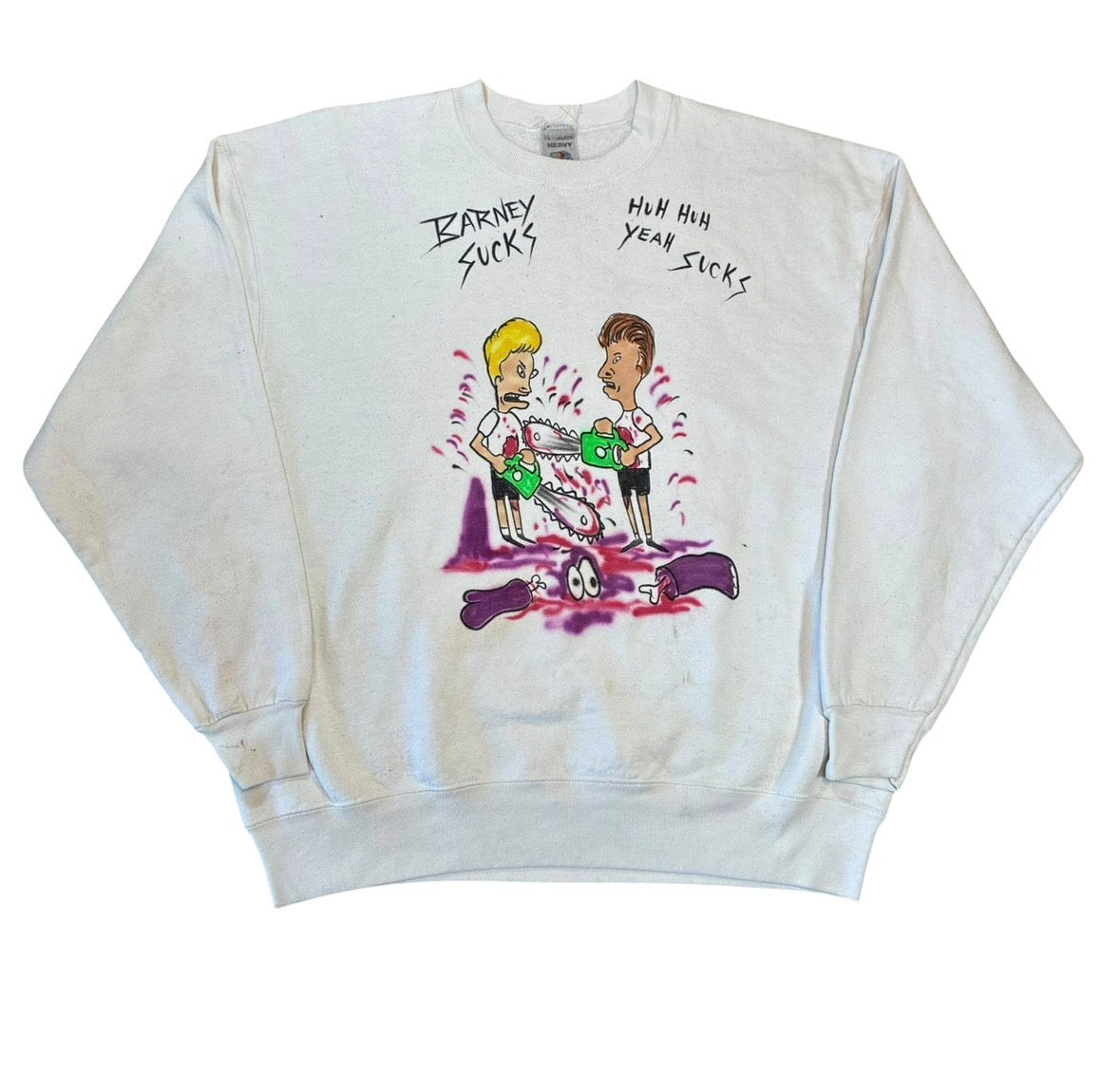 Barney Parody Sweatshirt  size xl !!!