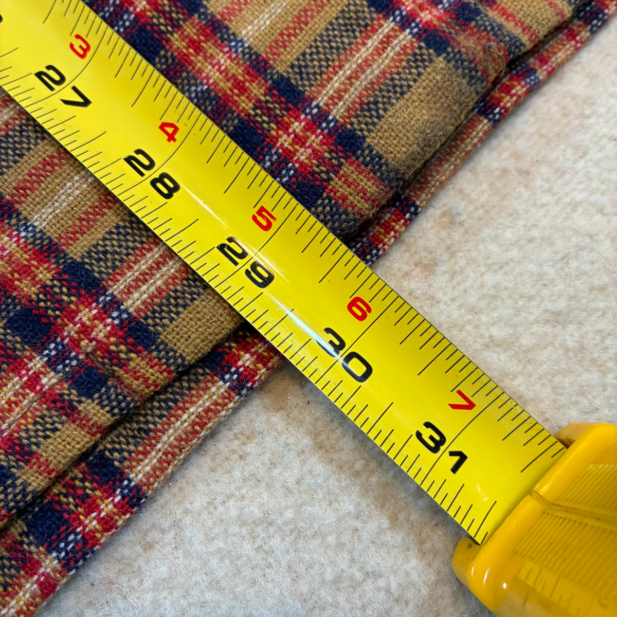 70’s Montgomery Ward Loop Collar Plaid Flannel Shirt XL