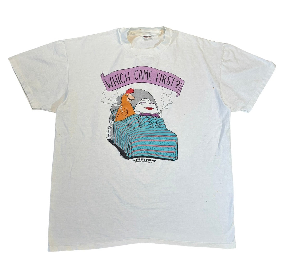 Chicken and egg T-shirt size xl
