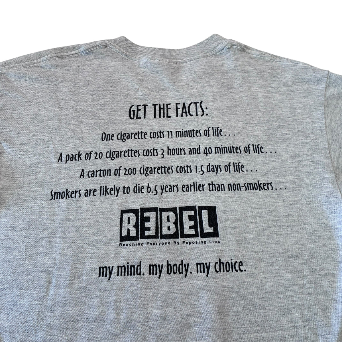 Anti-smoking T-shirt size large