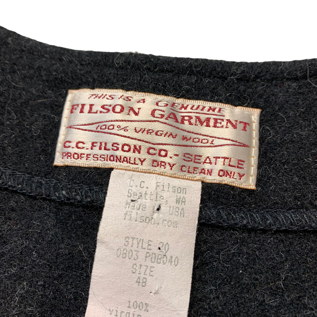 00’s Filson Mackinaw Wool Vest