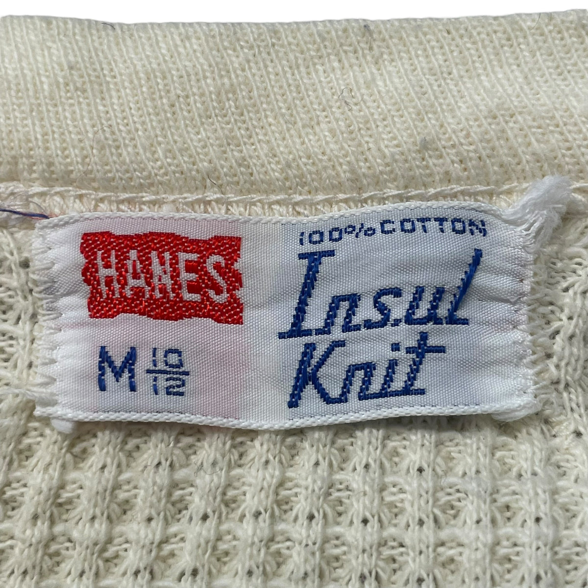 40’s/50’s Hanes Insul Knit Kids Thermal Undershirt