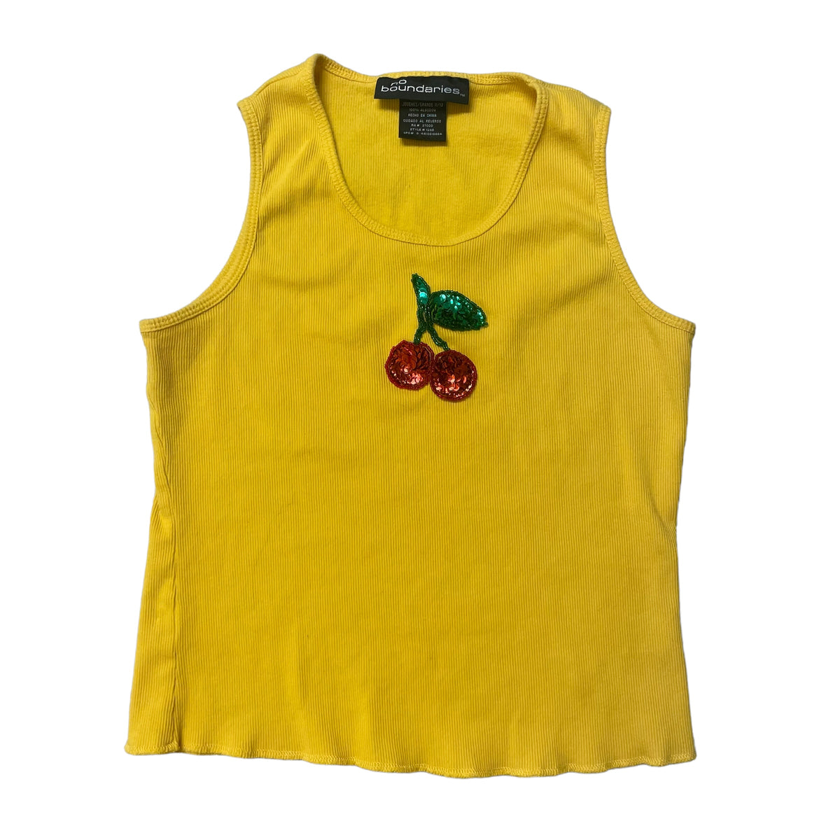 00’s No Boundaries Sequin Cherry Tank Top