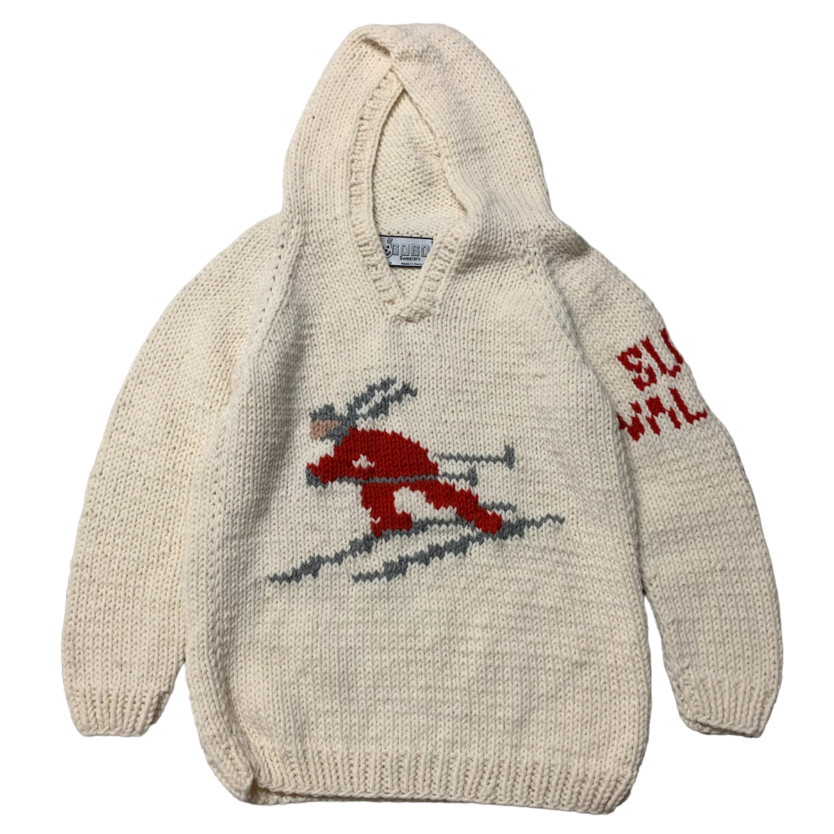 80’s Sun Valley Knit Hooded Skiing Sweater