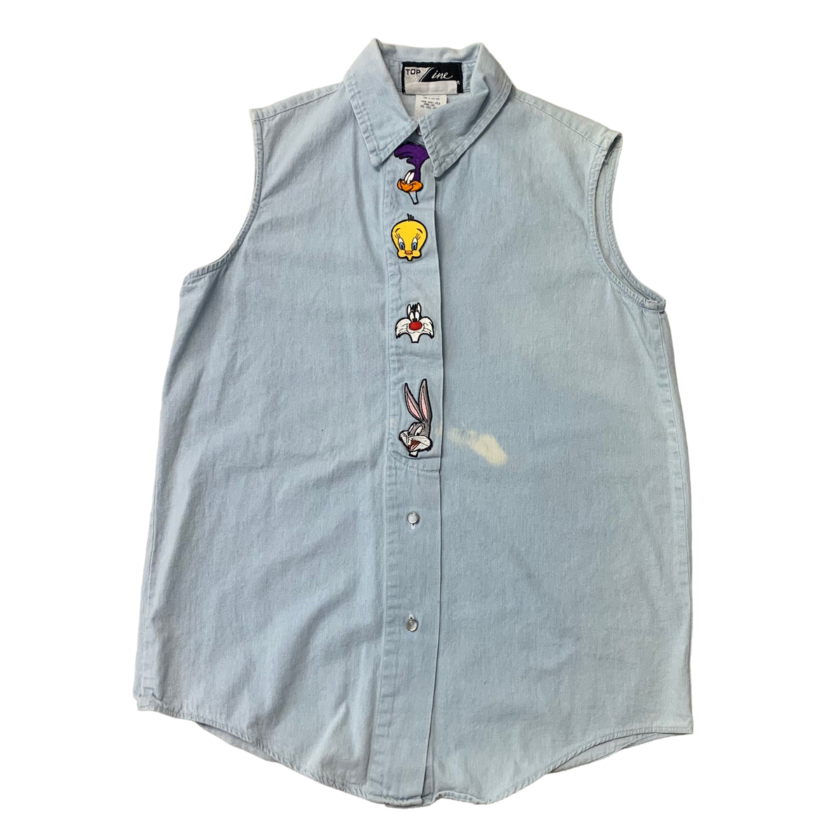 90’s Looney Tunes Sleeveless Buttoned Shirt