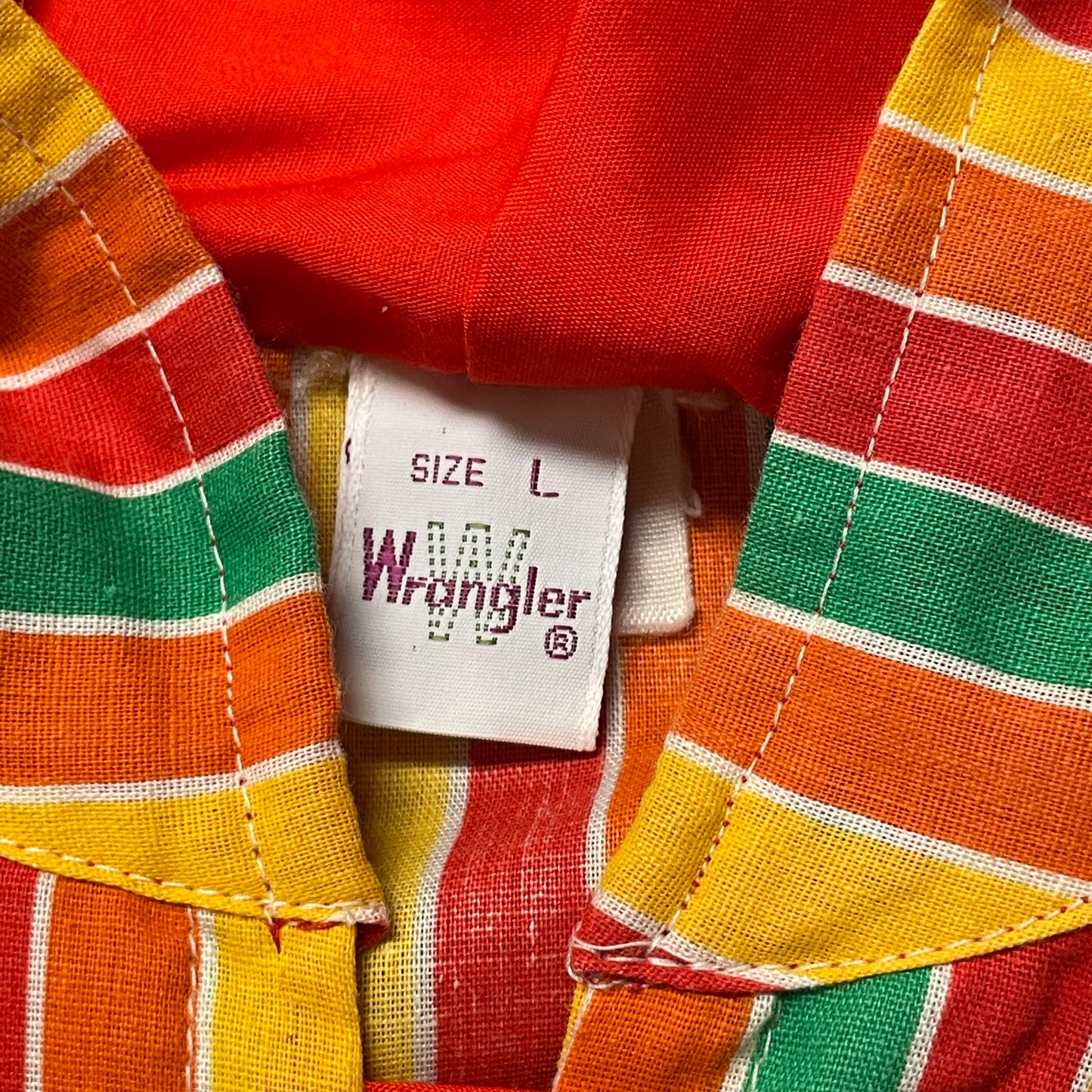 70’s/80’s Wrangler Striped Woman’s Hooded Pullover Top
