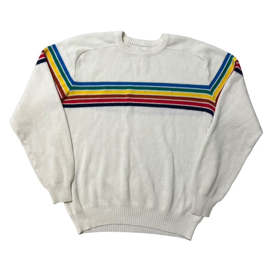 80’s Rainbow Stripe Knit Sweater