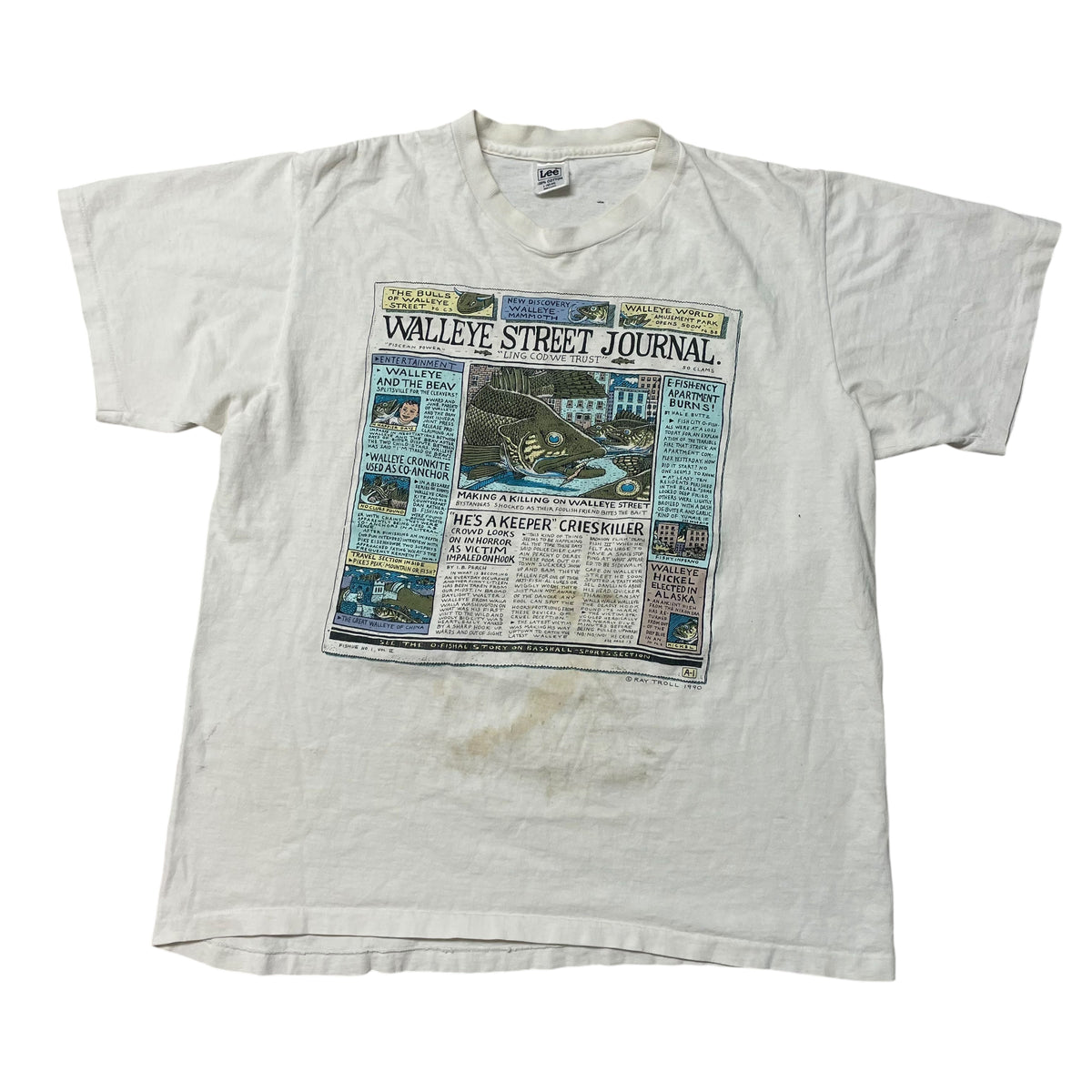90’s Lee ‘Walleye Street Journal’ Ray Troll T-Shirt