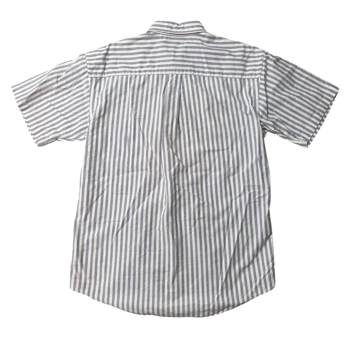 90’s L.L. Bean Short Sleeve Striped Shirt Purple/White