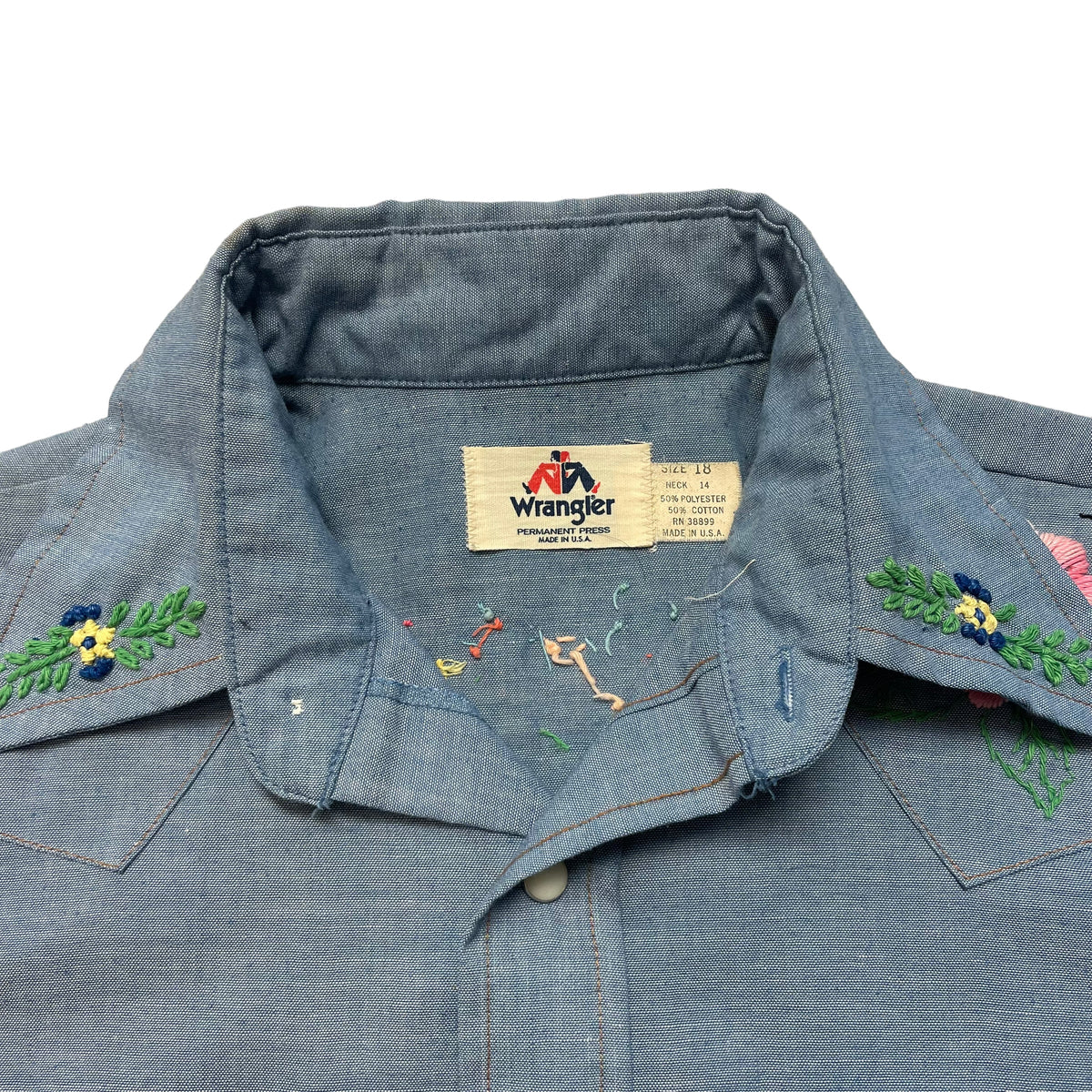 70’s Wrangler Embroidered Western Shirt