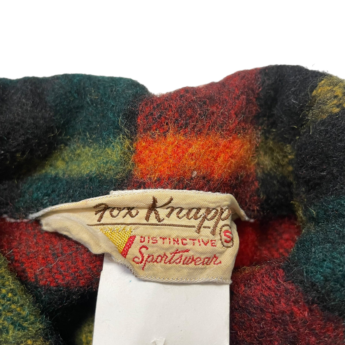 50’s/60’s Fox Knapp Plaid Wool Pullover Jacket