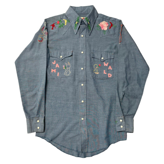 70’s Wrangler Embroidered Western Shirt