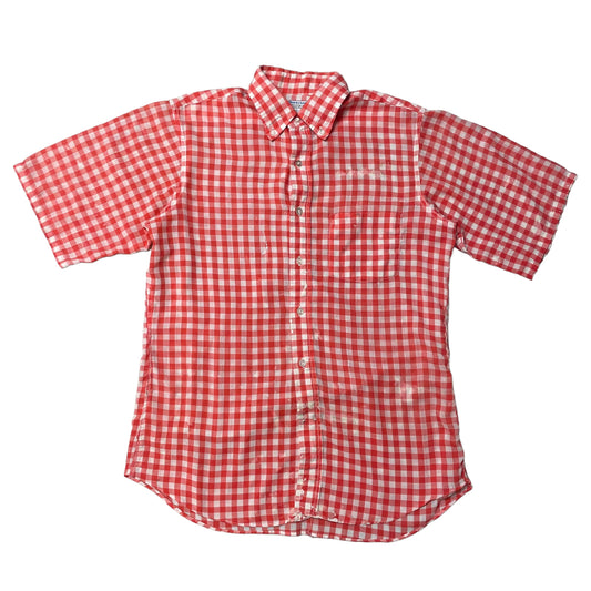 60’s Towncraft ‘Picnic Plaid’ Distressed Short Sleeve Shirt
