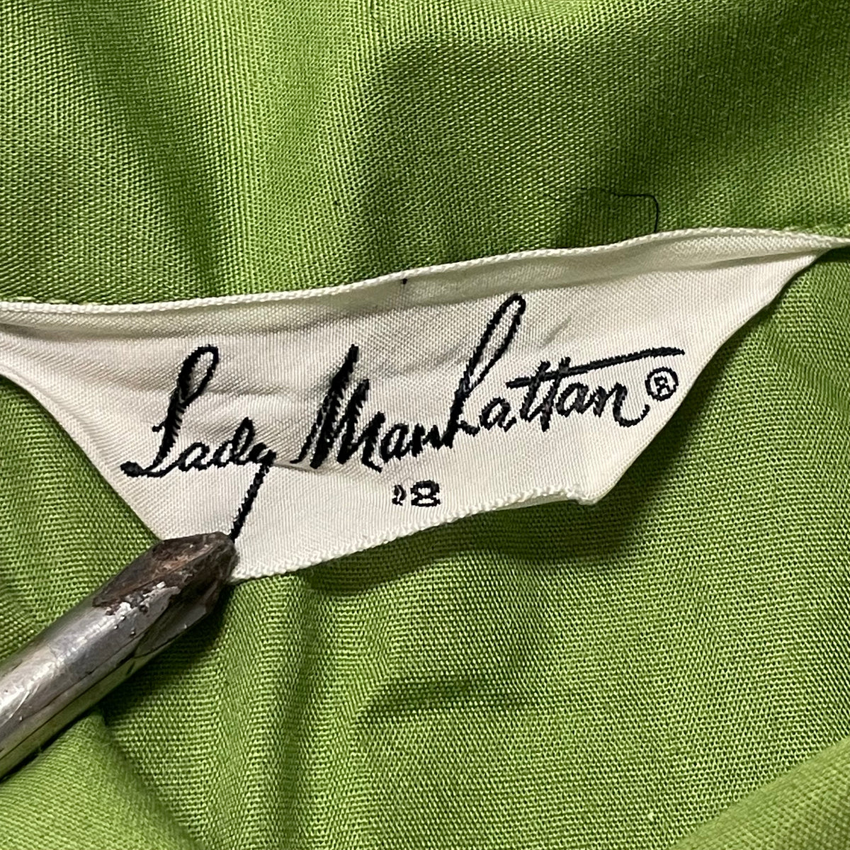 60’s ‘Lady Manhattan’ Women’s Loop Collar Shirt Green