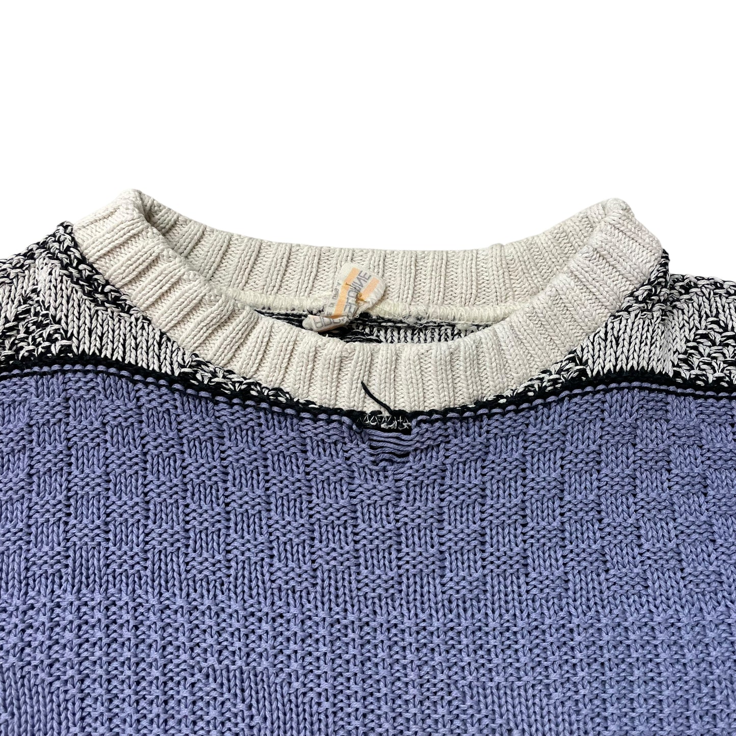 80’s Knit Sweater Purple/White