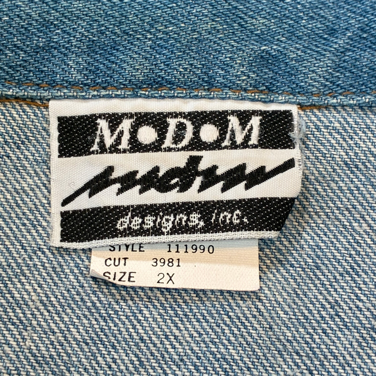 M.D.M Designs Denim Vest 2XL