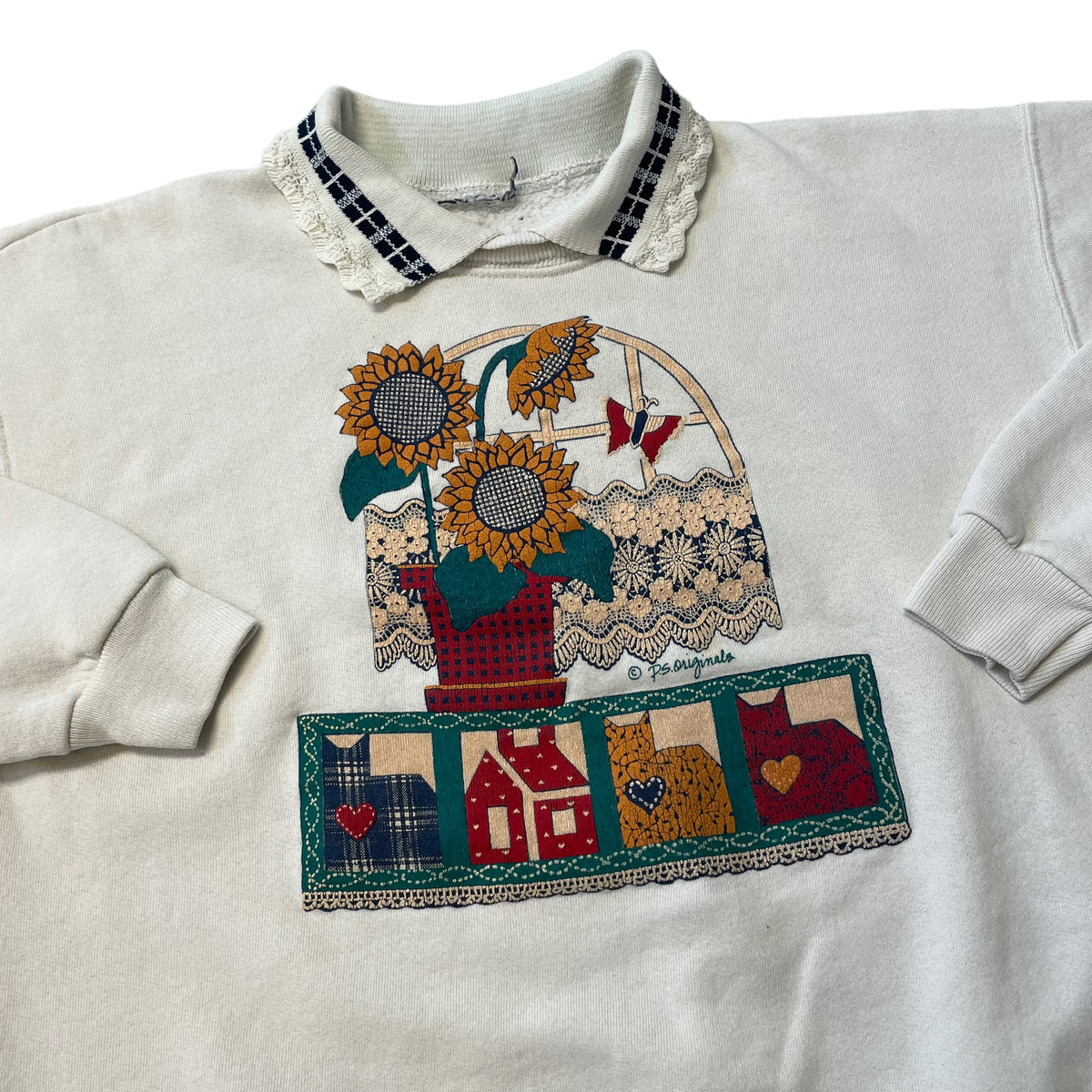 90’s Sunflower Collared Sweatshirt