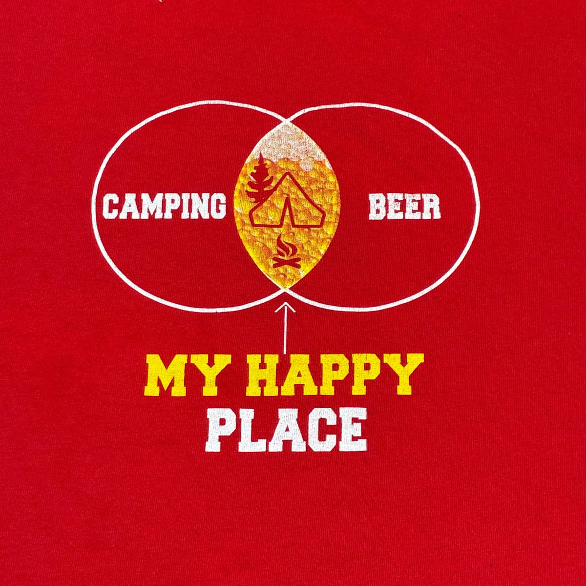 Size large camping tee