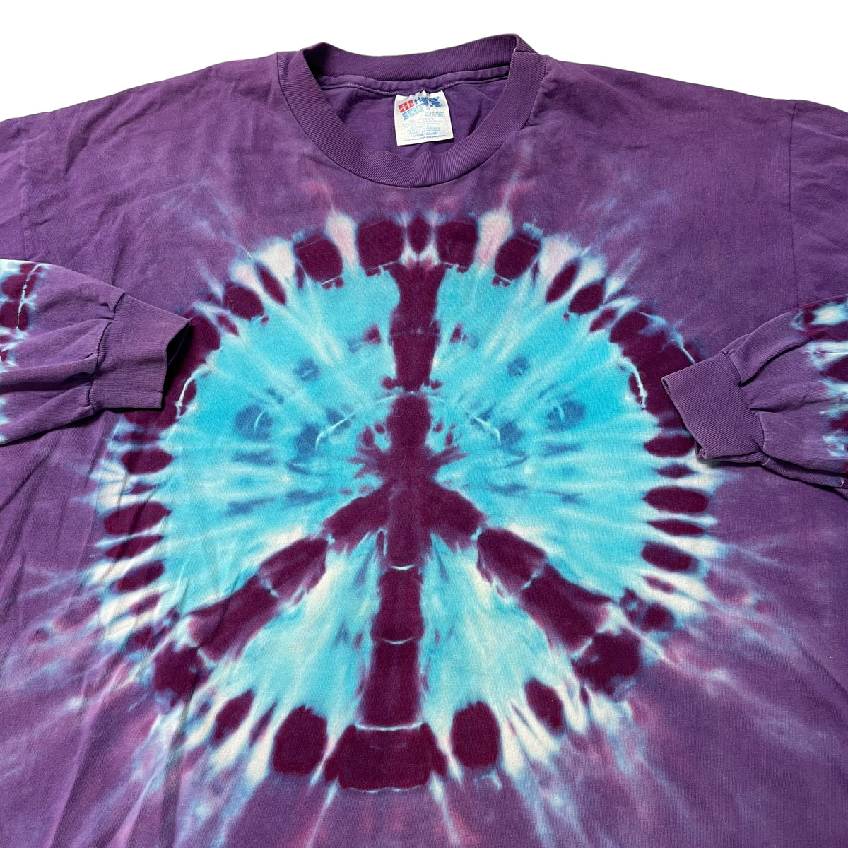90’s Peace Sign Tie Dye Long Sleeve T-Shirt
