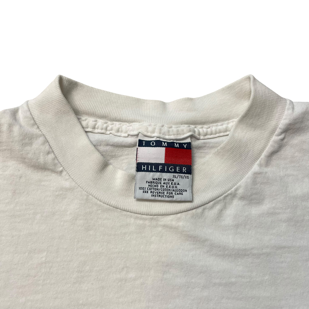 90’s Tommy Hilfiger Big Flag Logo T-Shirt White