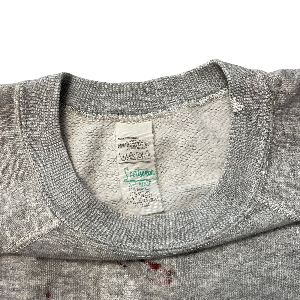 70’s/80’s Paint Splattered Grey Sweatshirt