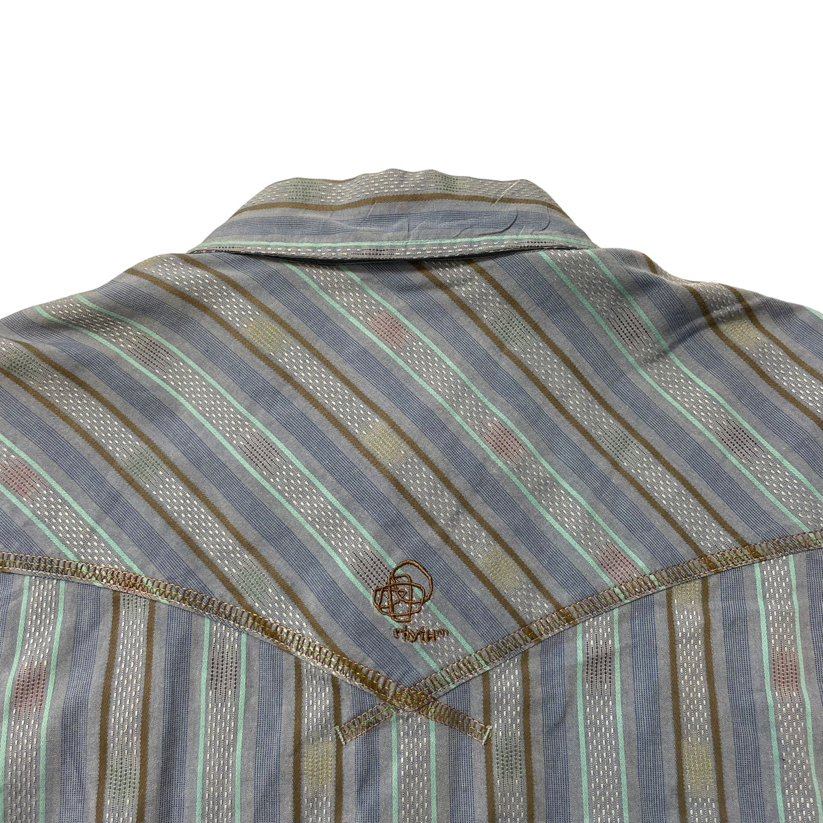 00’s Patagonia Rhythm Stripe Pattern Pearl Snap Shirt