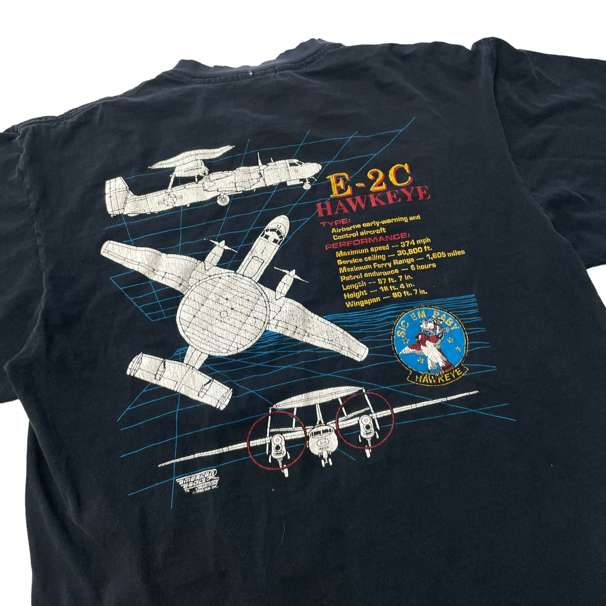 90’s E-2C Hawkeye Aircraft T-Shirt
