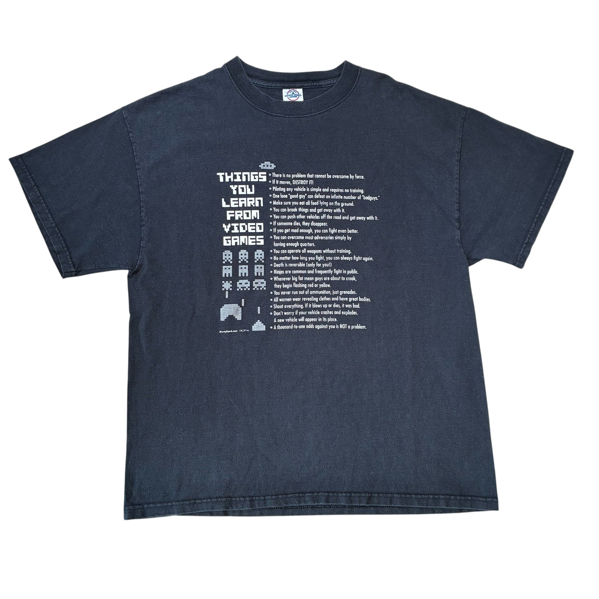 Things You Learn From Video Games T-Shirt Large
