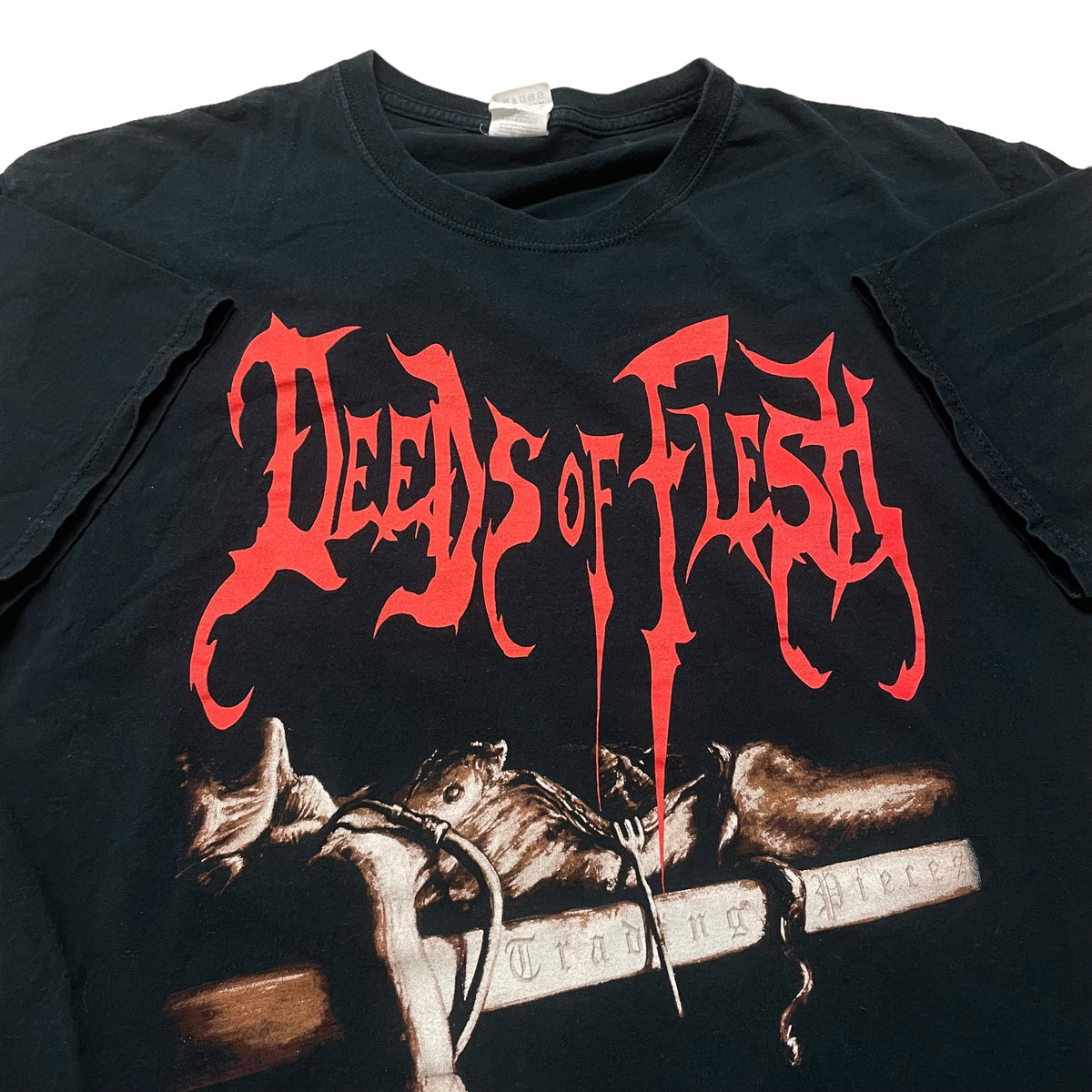 00’s Deeds of Flesh ‘Trading Pieces’ Death Metal Band T-Shirt
