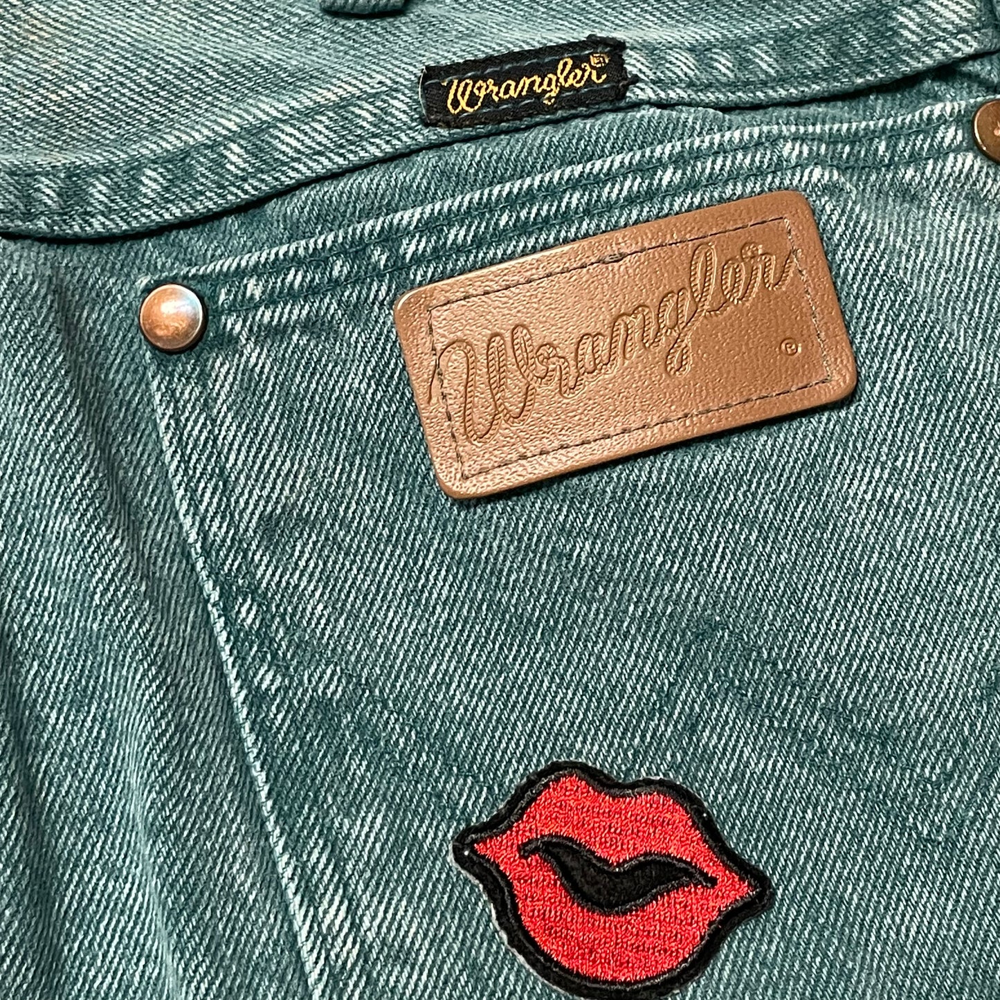 90’s Wrangler Patched Girl’s Jeans Green