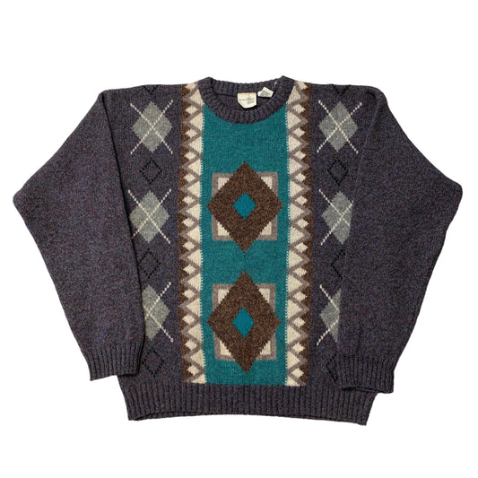 80’s ‘Sostanza’ Patterned Knit Sweater