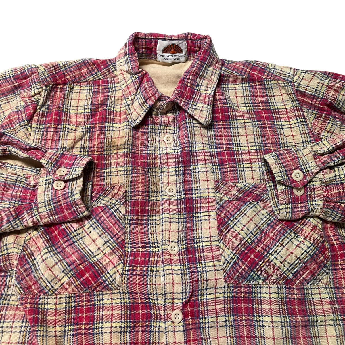 80’s Coming Attractions Cotton Lined Plaid Flannel Shirt