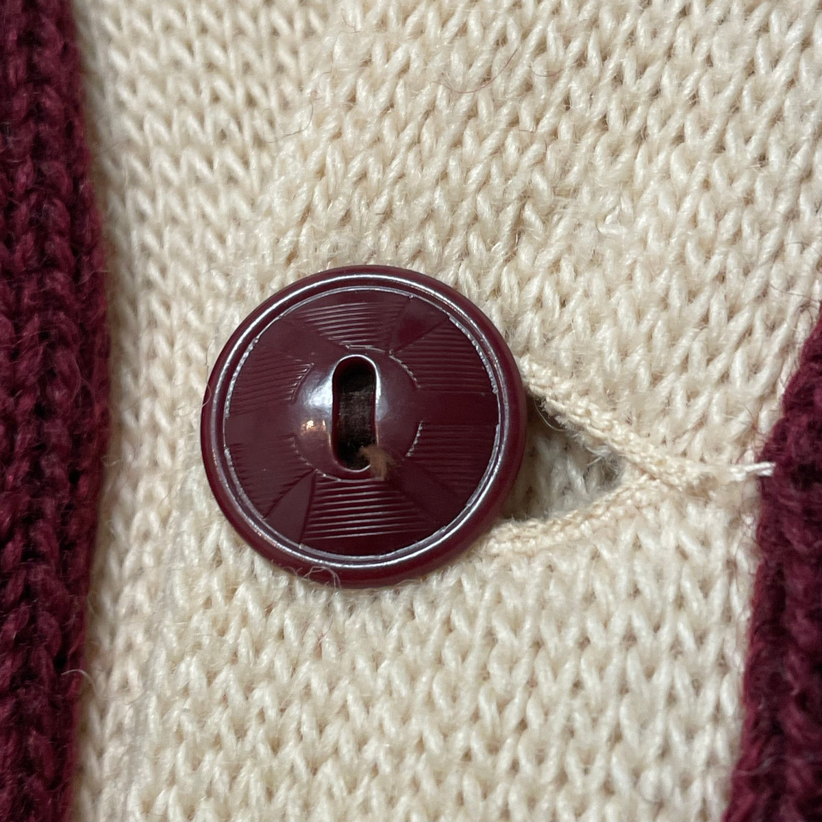 40’s Two Tone Wool Cardigan Sweater