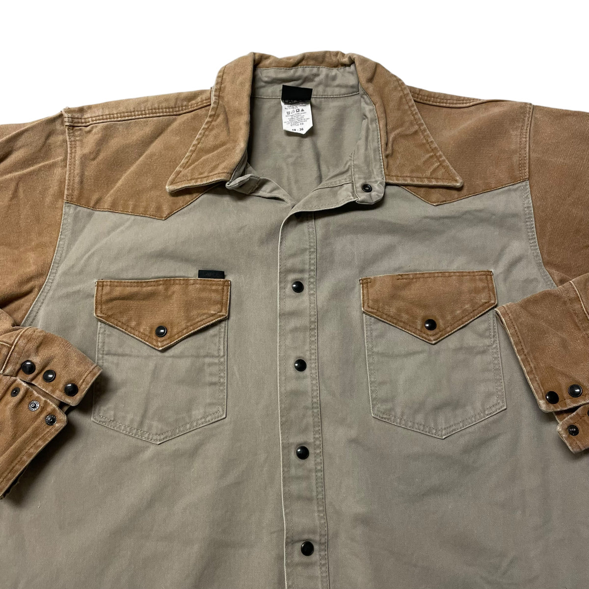 90’s Lapco 2 Tone Canvas Work Shirt Brown