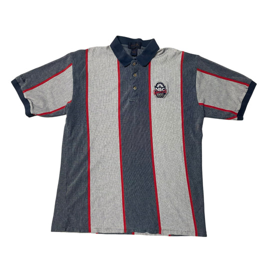 90’s/00’s NBC Sports Vertical Stripe Polo Shirt