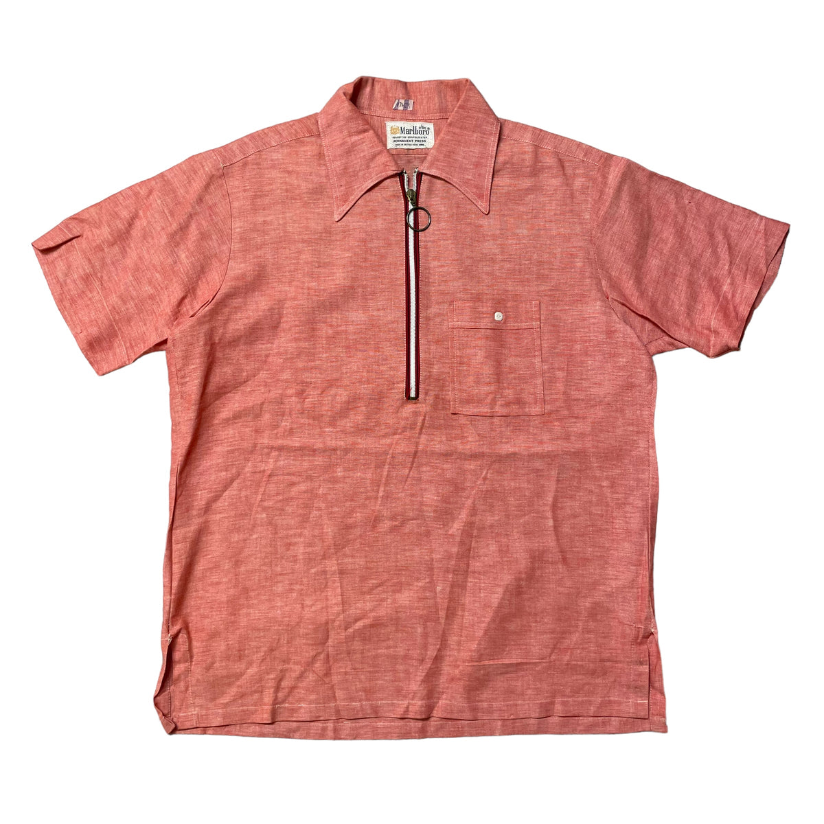 60’s Marlboro Perm Press Quarter Zip Shirt