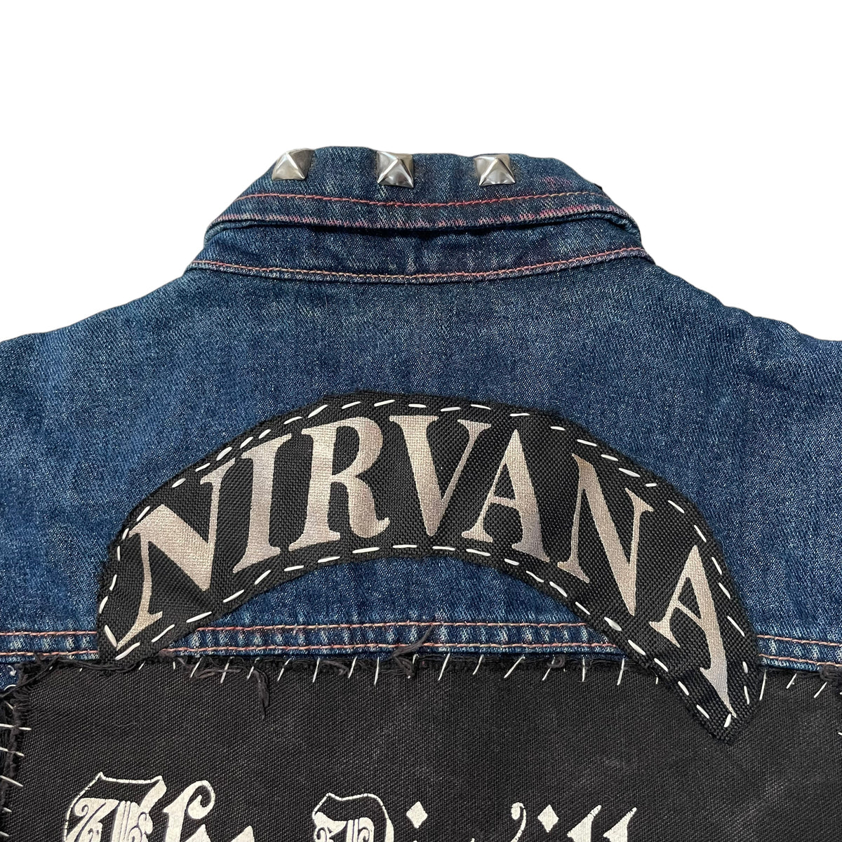 00’s No Boundries Band Patchworked Cut off Denim Jacket