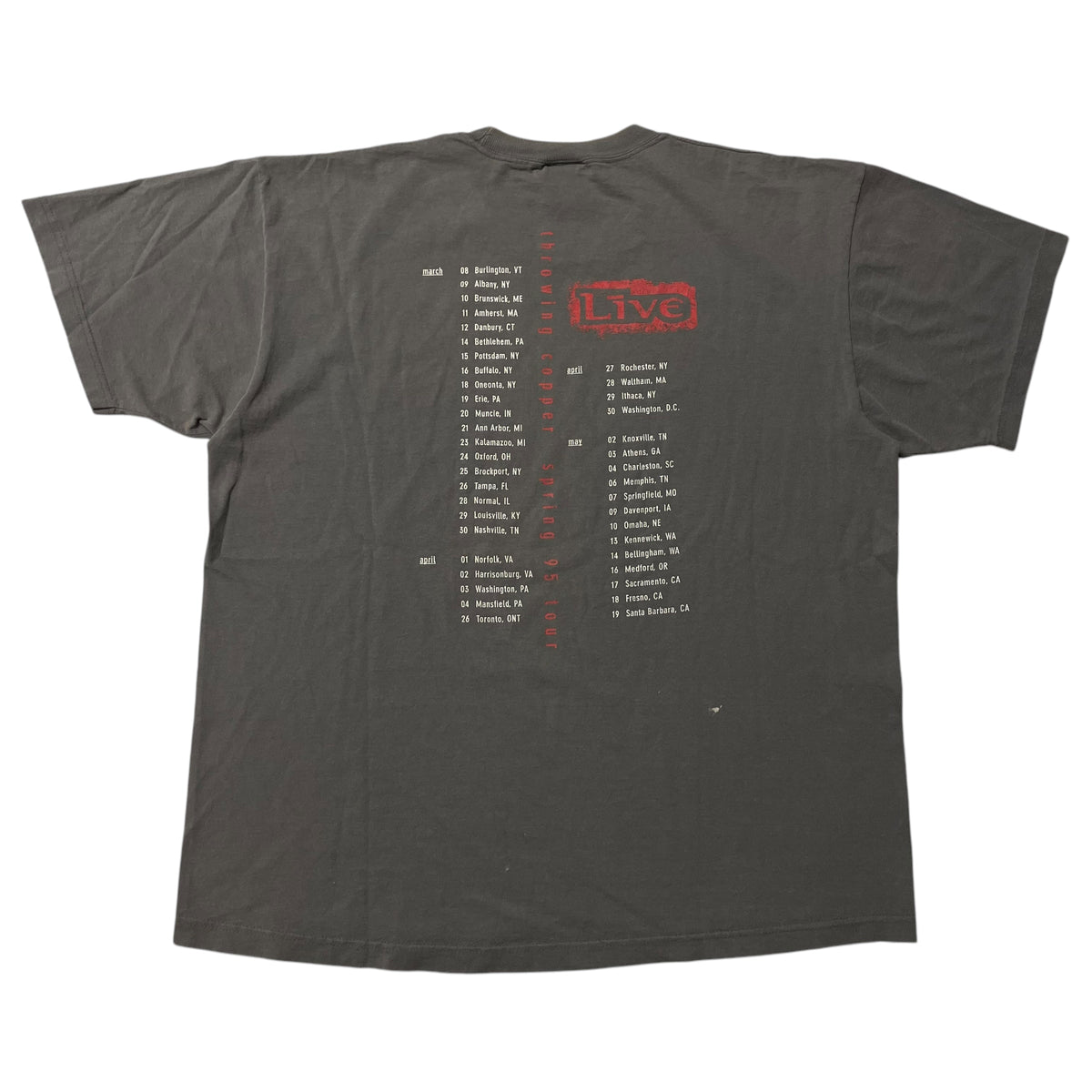 90’s ‘Throwing Copper’ Live Band T-Shirt