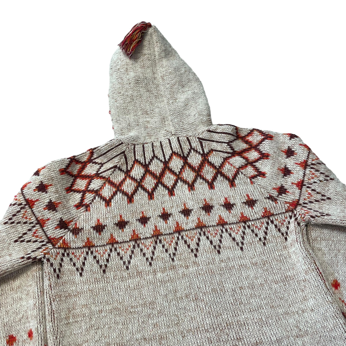 70’s Sabra Zip Up Hooded Knit Sweater