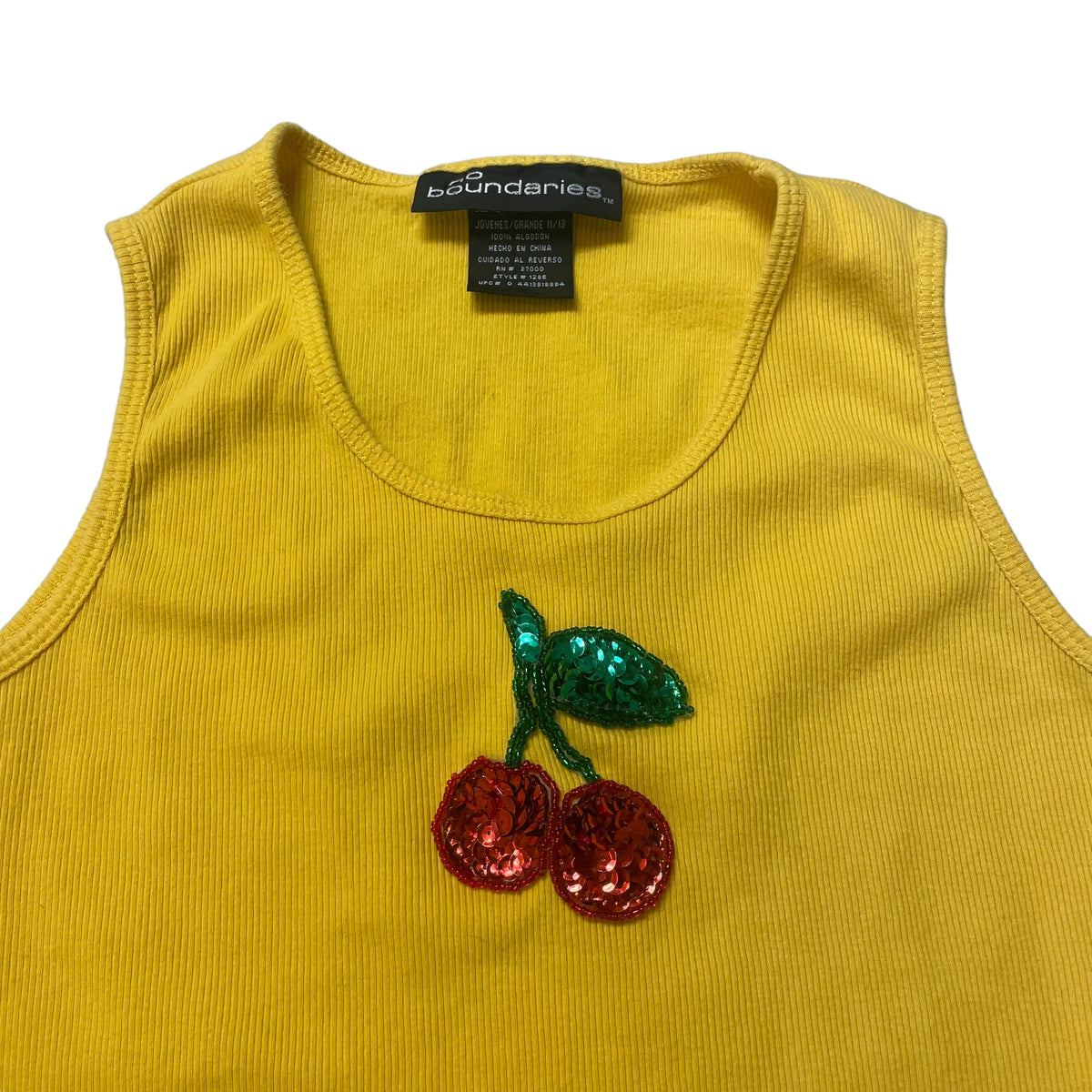 00’s No Boundaries Sequin Cherry Tank Top