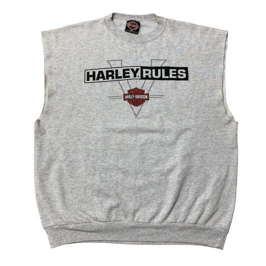 90’s ‘Harley Rules’ Sleeveless Sweatshirt