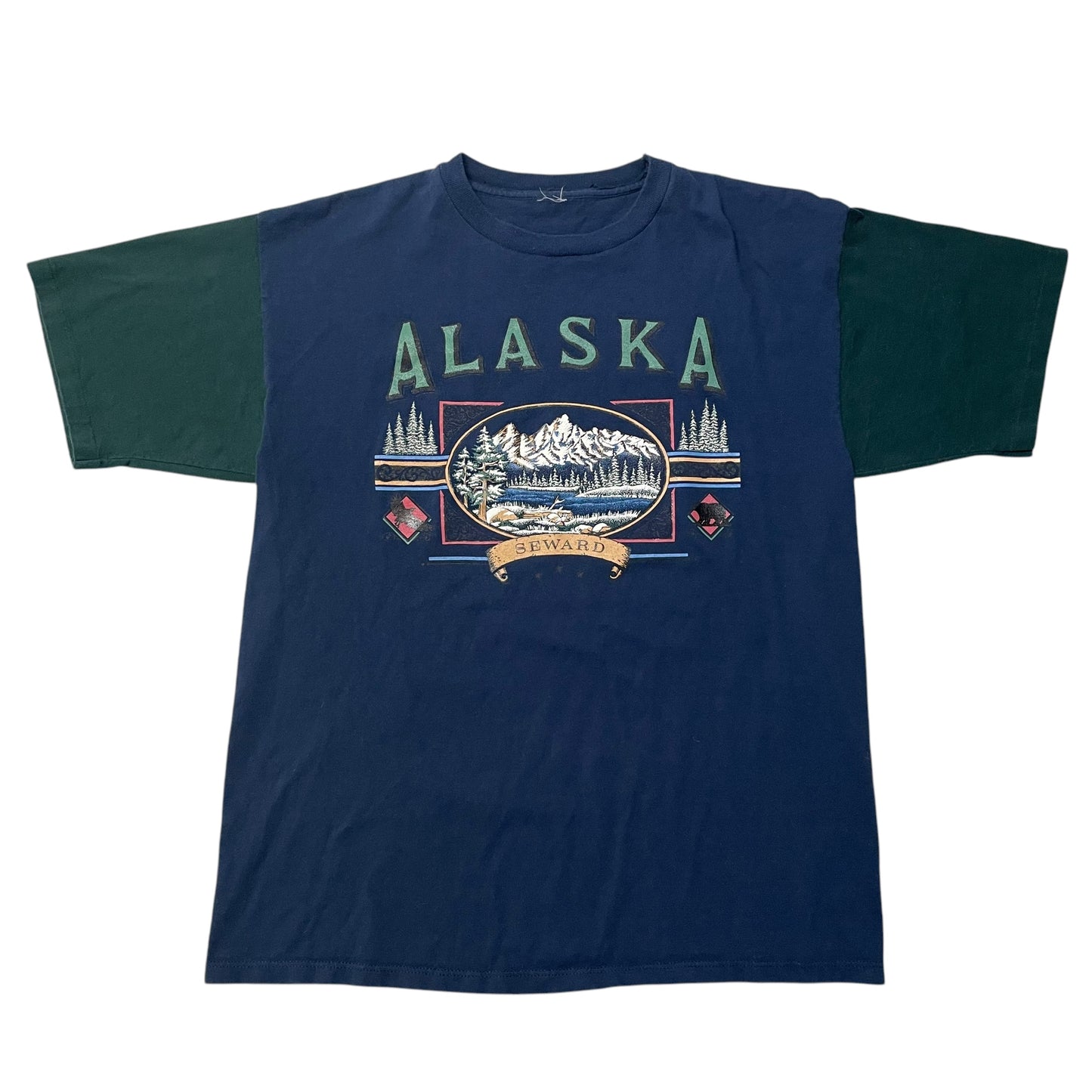 90’s Alaska Two Tone T-Shirt Blue/Green