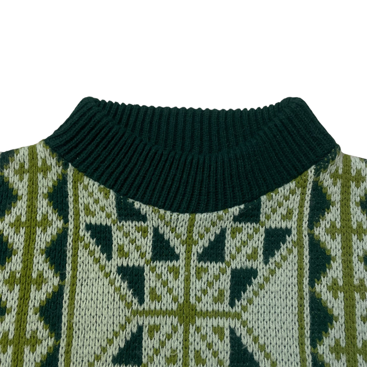 60’s Jersild Green Patterned Knit Sweater
